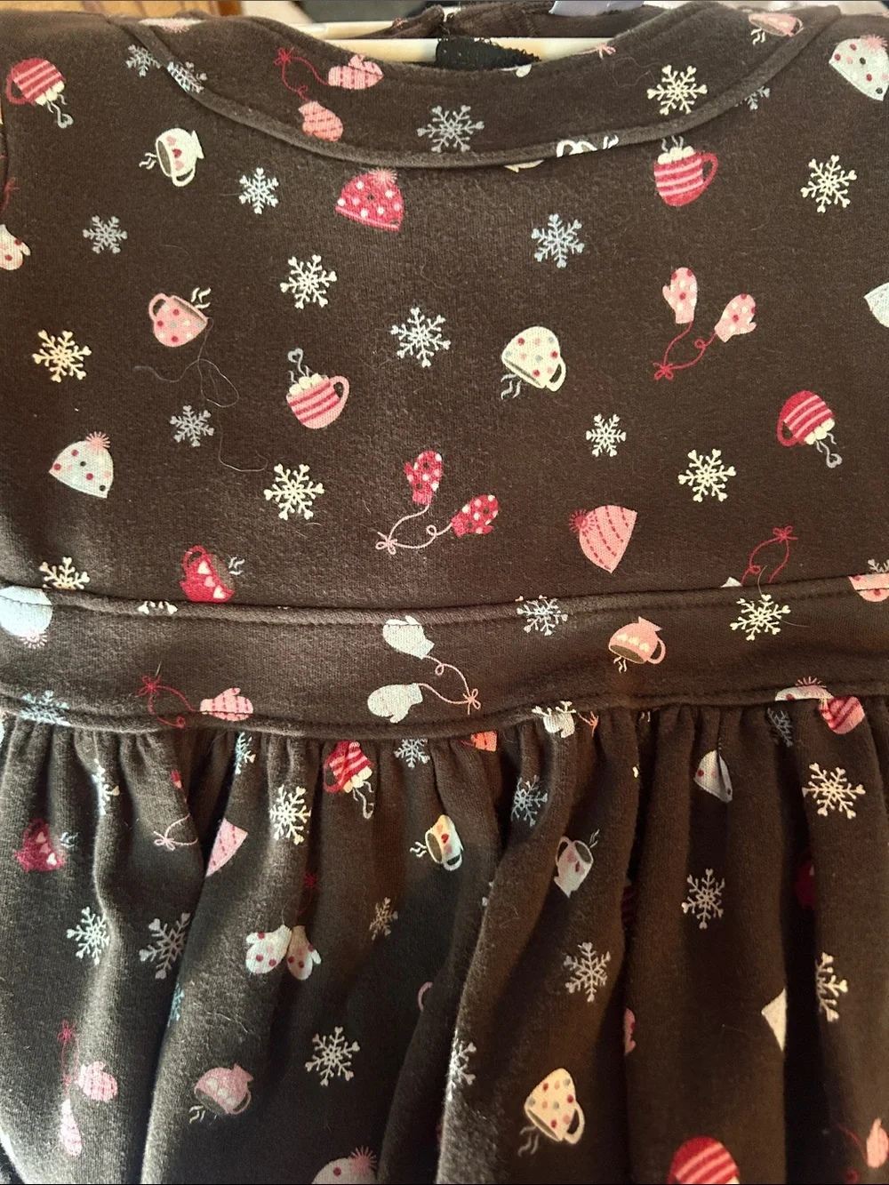 Gymboree Brown Long-Sleeve Holiday Heart & Snowflake Dress